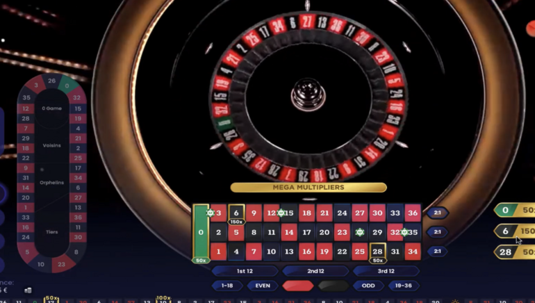 Auto Mega Roulette New Bet