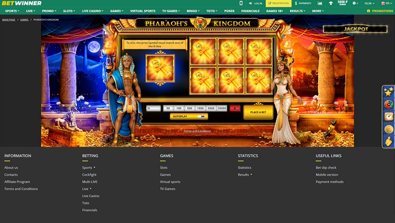 BetWinner Casino لقطة الشاشة 1