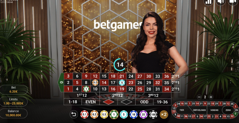 Live Roulette on desktop