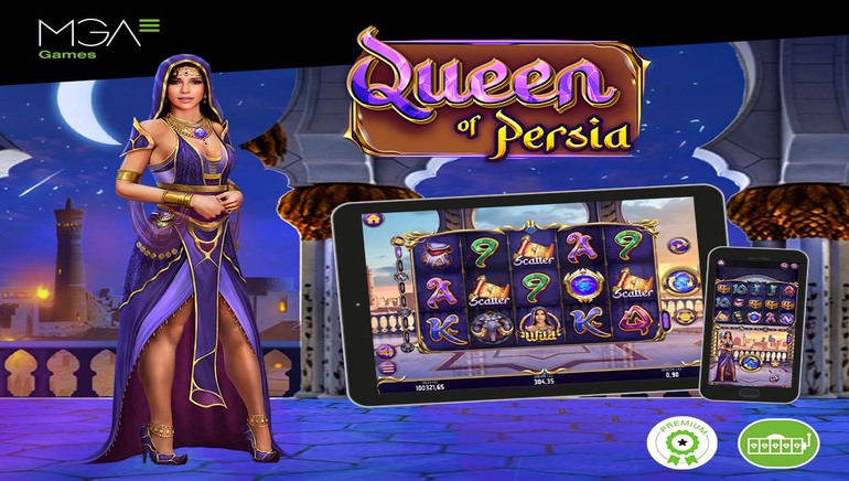 مغامرة عربية مثيرة برعاية MGA Games من خلال لعبة ماكينة القمار الجديدة ملكة فارس Queen of Persia على الإنترنت
