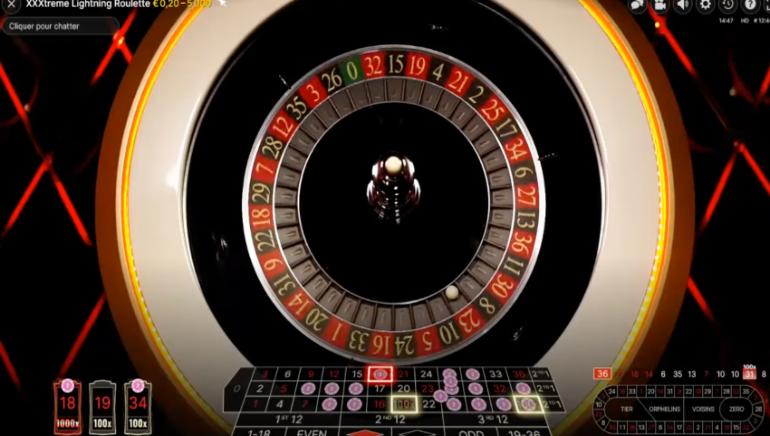 عجلة طاولة لعبة الروليت XXXTreme Lightning Roulette